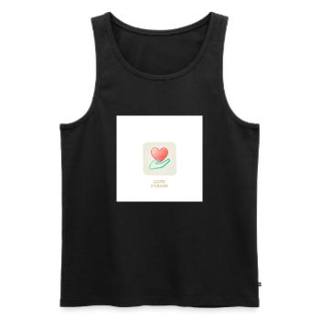 Love Please - Débardeur bio Premium Homme - noir - Devant - Michal (187cm)