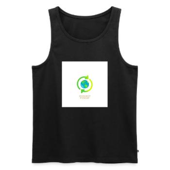 Ecology Please - Men's Premium Organic Tank Top - black - Front - AI Model Male 178 light (178cm)