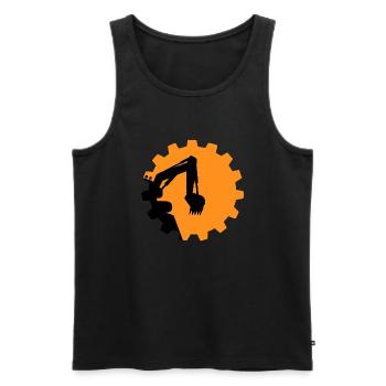 Bagger Baggerschaufel Baggerfahrer Baustelle - Männer Premium Bio Tank Top - Schwarz - Vorne - Michal (187cm)