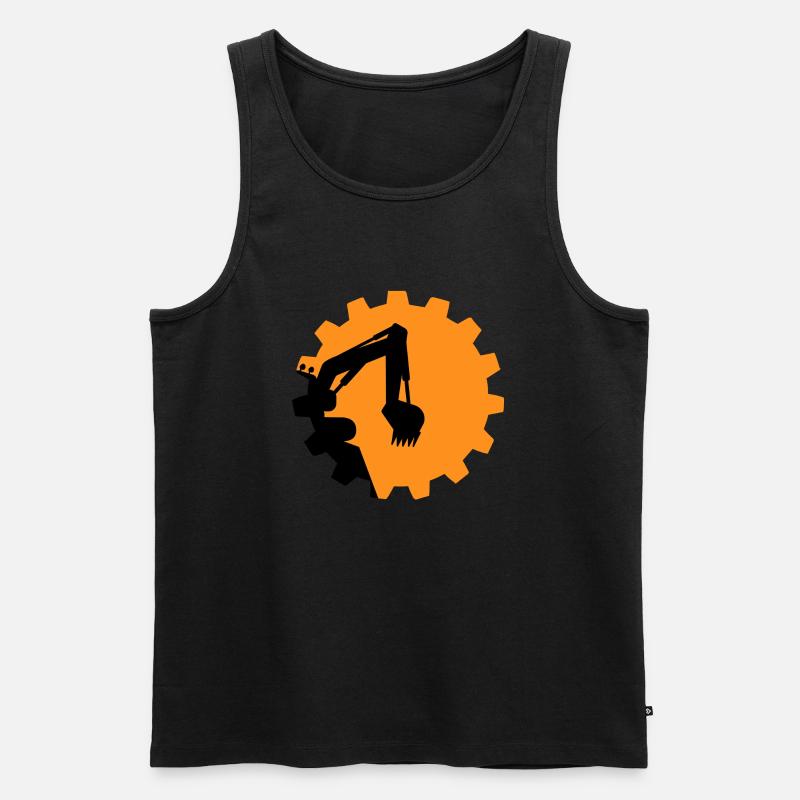 Bagger Baggerschaufel Baggerfahrer Baustelle - Männer Premium Bio Tank Top - Schwarz