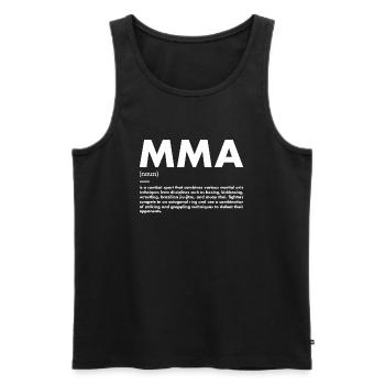 Sport Definition MMA - Männer Premium Bio Tank Top - Schwarz - Vorne - Michal (187cm)