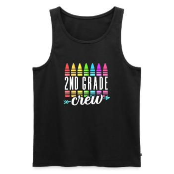 2. Klasse Squad Lehrerteam zweite Klasse rockt K - Männer Premium Bio Tank Top - Schwarz - Vorne - Michal (187cm)