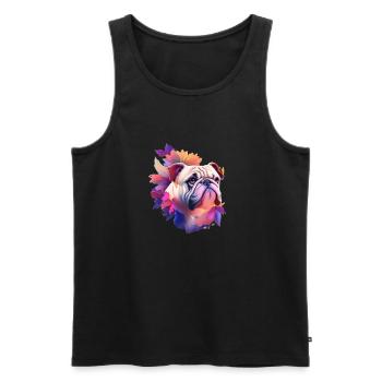 Bulldog - Men's Premium Organic Tank Top - black - Front - Michal (187cm)