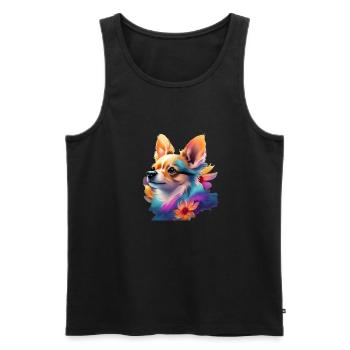 Chihuahua - Männer Premium Bio Tank Top - Schwarz - Vorne - Michal (187cm)