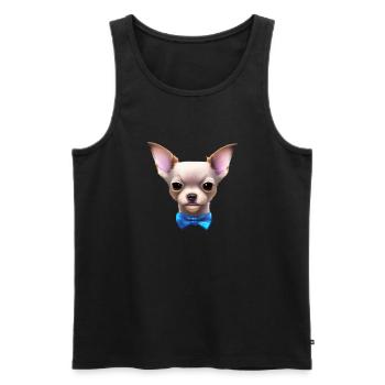 Chiens Chihuahua Chien Chihuahua Chihuahua Puppy Dog Propriétaires - Débardeur bio Premium Homme - noir - Devant - Michal (187cm)