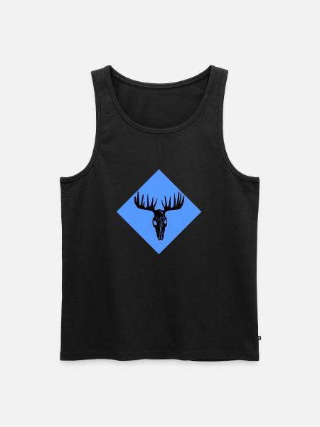 Moose Skull - Men's Premium Organic Tank Top - black