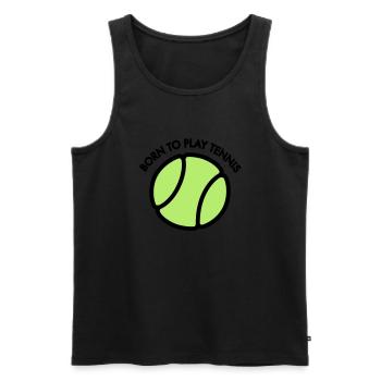 Tennis - Men's Premium Organic Tank Top - black - Front - Michal (187cm)