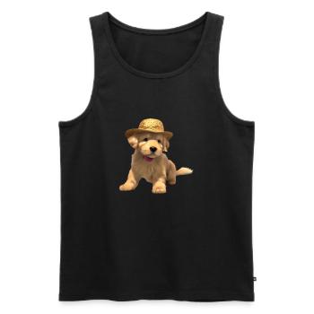 Labrador Retriever chiot Labrador propriétaire - Débardeur bio Premium Homme - noir - Devant - Michal (187cm)