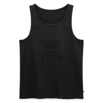 Aged to perfection 2013 vintage - Men's Premium Organic Tank Top - black - Front - Michal (187cm)