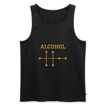 Molécule d’alcool - Débardeur bio Premium Homme - noir - Devant - AI Model Male 178 light (178cm)
