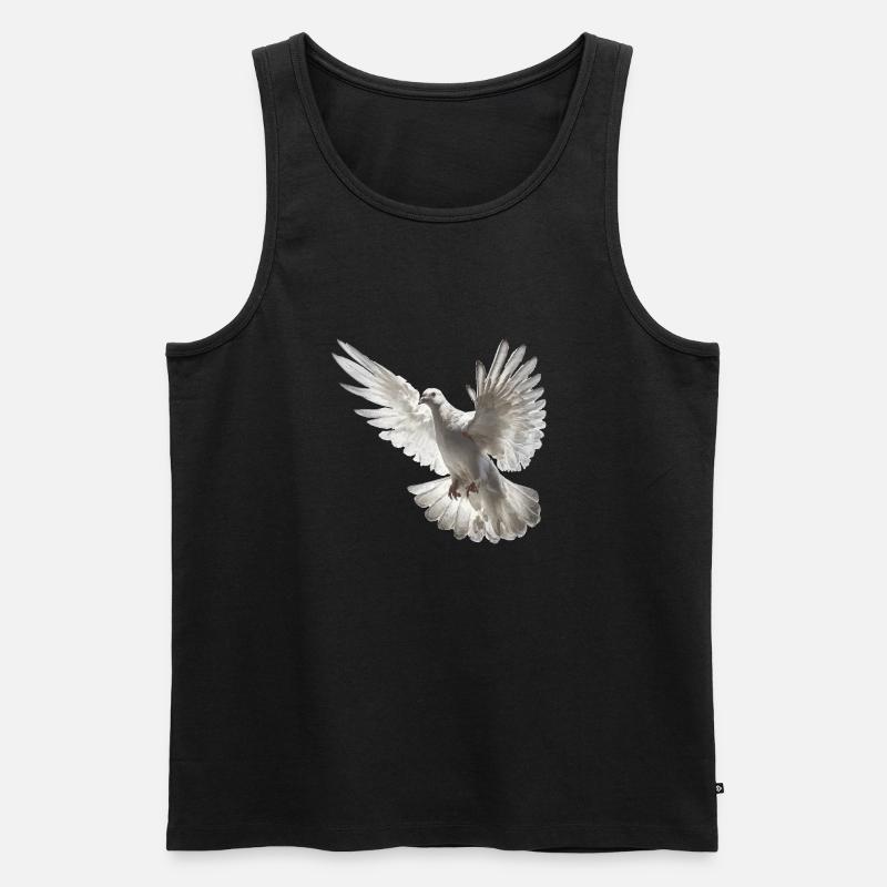 Firedenstaube Geschenk - Männer Premium Bio Tank Top - Schwarz