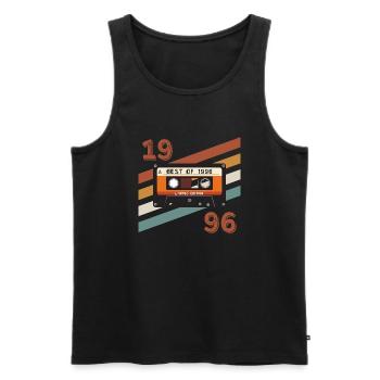 1996 rétro vintage anniversaire - Débardeur bio Premium Homme - noir - Devant - Michal (187cm)