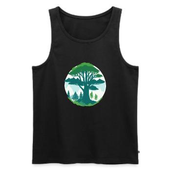 Baum der alten Zeit - Männer Premium Bio Tank Top - Schwarz - Vorne - Michal (187cm)