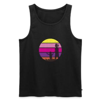 mutter und tochter - Muttertagsgeschenke - Männer Premium Bio Tank Top - Schwarz - Vorne - AI Model Male 178 light (178cm)
