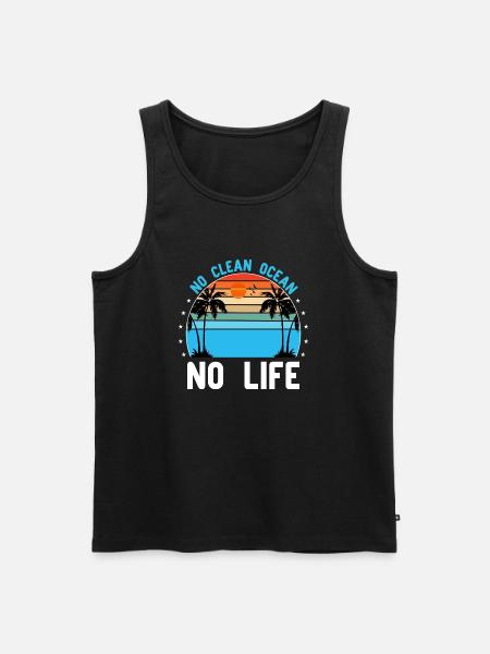 No clean Ocean No Life - Men's Premium Organic Tank Top - black