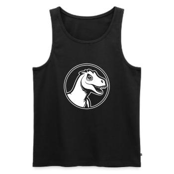 Dino Dinosaur Dinosaurs Paleontology - Men's Premium Organic Tank Top - black - Front - Michal (187cm)