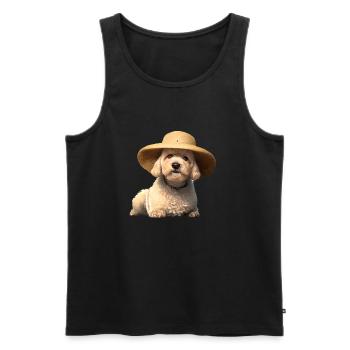 Pudel Hundehalter Hundeliebe Pudelwelpe Hundewelpe - Männer Premium Bio Tank Top - Schwarz - Vorne - Michal (187cm)