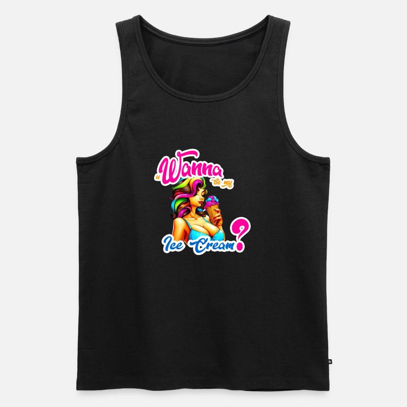 Lust auf Eiscreme? - Männer Premium Bio Tank Top - Schwarz