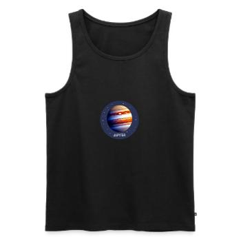 Planet Jupiter - Men's Premium Organic Tank Top - black - Front - AI Model Male 178 light (178cm)
