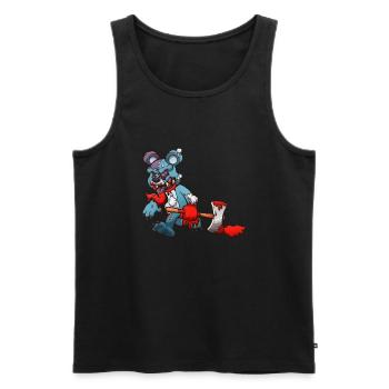 Evil Teddy Bear With Axe - Men's Premium Organic Tank Top - black - Front - Michal (187cm)
