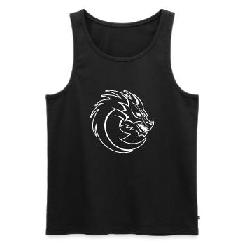 Dragon Dragon Fantasy Mythology - Men's Premium Organic Tank Top - black - Front - AI Model Male 178 light (178cm)