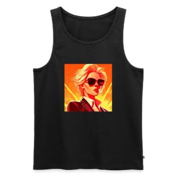 Sun Women #5 - Men's Premium Organic Tank Top - black - Front - Michal (187cm)
