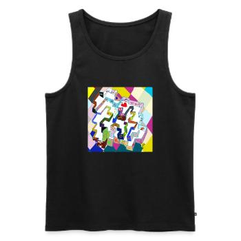 Altes mehrfarbiges Labyrinth v4.00 - Männer Premium Bio Tank Top - Schwarz - Vorne - Michal (187cm)