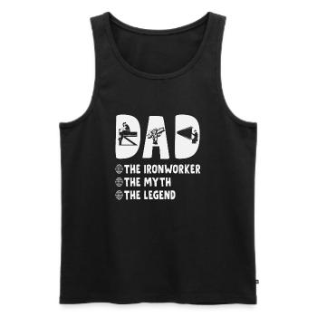 Dad The Ironworker The Myth The Legend Fathers Day - Men's Premium Organic Tank Top - black - Front - Michal (187cm)