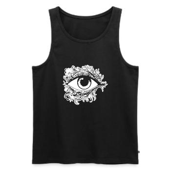 Auge Augen Augenarzt - Männer Premium Bio Tank Top - Schwarz - Vorne - AI Model Male 178 light (178cm)