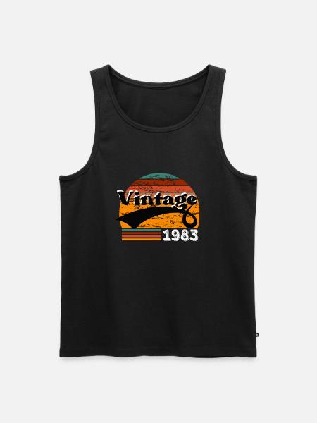 Jahrgang 1983 - Männer Premium Bio Tank Top - Schwarz