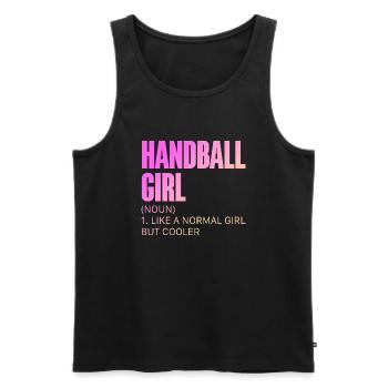 Handball Handball Joueur de handball féminin - Débardeur bio Premium Homme - noir - Devant - Michal (187cm)