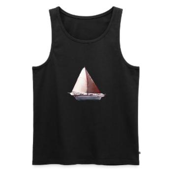 Sailing Sailboat Sailing Sailing Sailing Ship - Men's Premium Organic Tank Top - black - Front - Michal (187cm)
