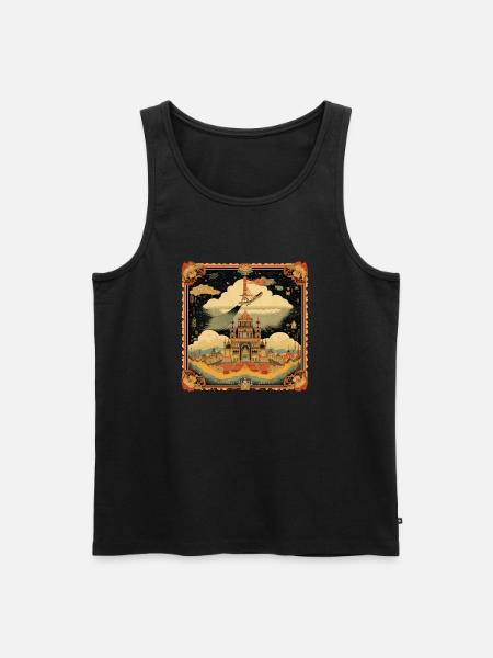 Asian painting - Men's Premium Organic Tank Top - black