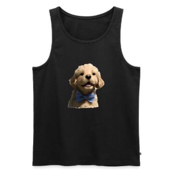 Propriétaires de chiens Golden Retriever chiots chiens - Débardeur bio Premium Homme - noir - Devant - Michal (187cm)
