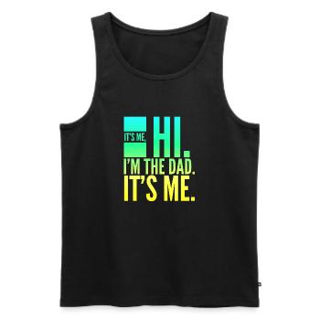 es ist mir hallo, ich bin der Vater, es ist ich - Männer Premium Bio Tank Top - Schwarz - Vorne - Michal (187cm)