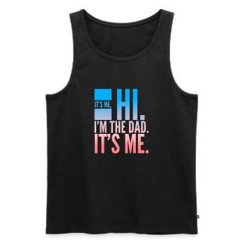 Lustiger Papa Vatertag - Männer Premium Bio Tank Top - Schwarz - Vorne - Michal (187cm)