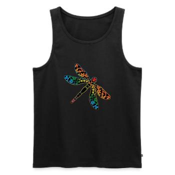 Dragonfly - Men's Premium Organic Tank Top - black - Front - AI Model Male 178 light (178cm)