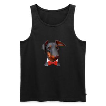 Doberman Trainer Doberman Dog Doberman Puppy - Men's Premium Organic Tank Top - black - Front - AI Model Male 178 light (178cm)
