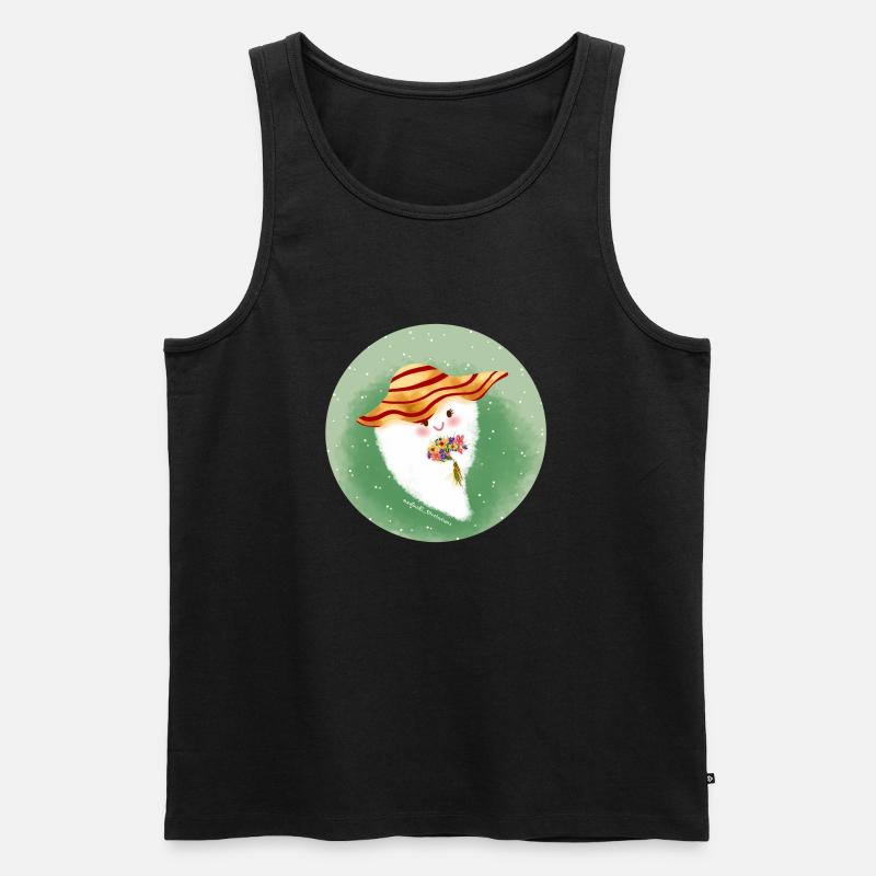 Geist und Blumen - Männer Premium Bio Tank Top - Schwarz