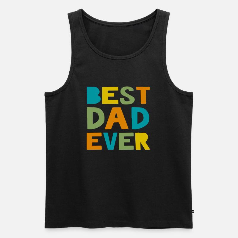 Best Dad Ever - Männer Premium Bio Tank Top - Schwarz