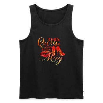 Diese Königin wurde im Mai geboren Königin Prinzessin May - Männer Premium Bio Tank Top - Schwarz - Vorne - AI Model Male 178 light (178cm)