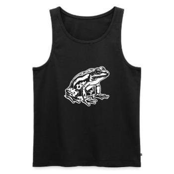 Frosch Amphibie Kröte - Männer Premium Bio Tank Top - Schwarz - Vorne - AI Model Male 178 light (178cm)