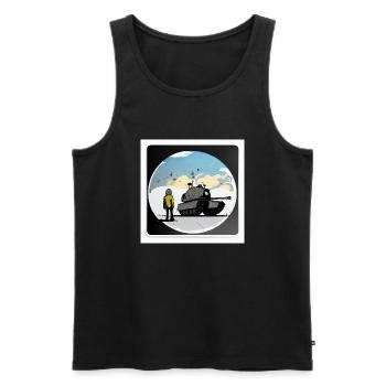 Skybound Tank Warrior - Débardeur bio Premium Homme - noir - Devant - AI Model Male 178 light (178cm)