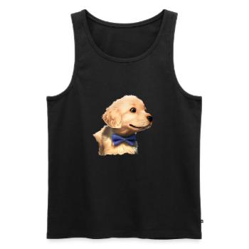 Golden Retriever Dog Owner Dog Puppy - Débardeur bio Premium Homme - noir - Devant - Michal (187cm)