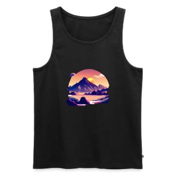 mountain hikers hiking mountains hiking mountain hiking - Men's Premium Organic Tank Top - black - Front - Michal (187cm)