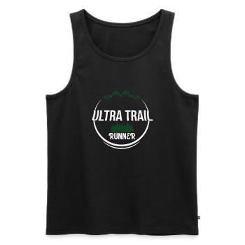 Ultra Trail Runner Design - Men's Premium Organic Tank Top - black - Front - Michal (187cm)