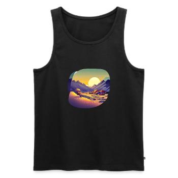 Mountains Hiking Mountain Hiking Hiking Mountain Hikers - Men's Premium Organic Tank Top - black - Front - Michal (187cm)