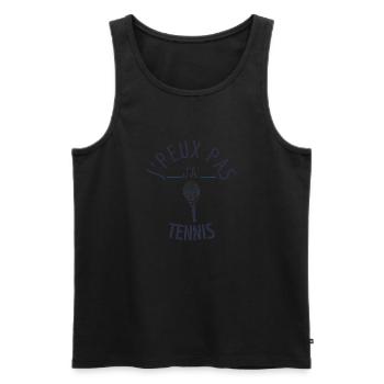 J peux pas j ai tennis - Débardeur bio Premium Homme - noir - Devant - Michal (187cm)