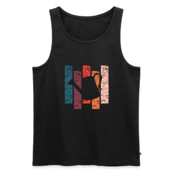 Watering can gift Vintage - Men's Premium Organic Tank Top - black - Front - Michal (187cm)