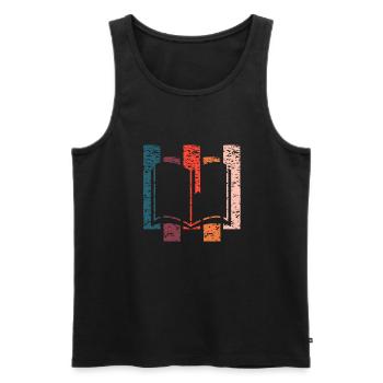 Vintage Gift Book - Men's Premium Organic Tank Top - black - Front - Michal (187cm)
